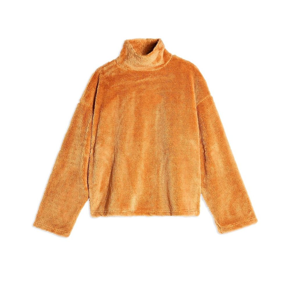Topshop Brown Teddy Jumper
